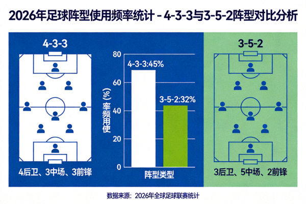 2026年足球阵型使用频率统计 - 4-3-3与3-5-2阵型对比分析